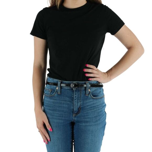 CTM Women's Skinny 1/2 Inch Dress Belt - Picture 2 of 3